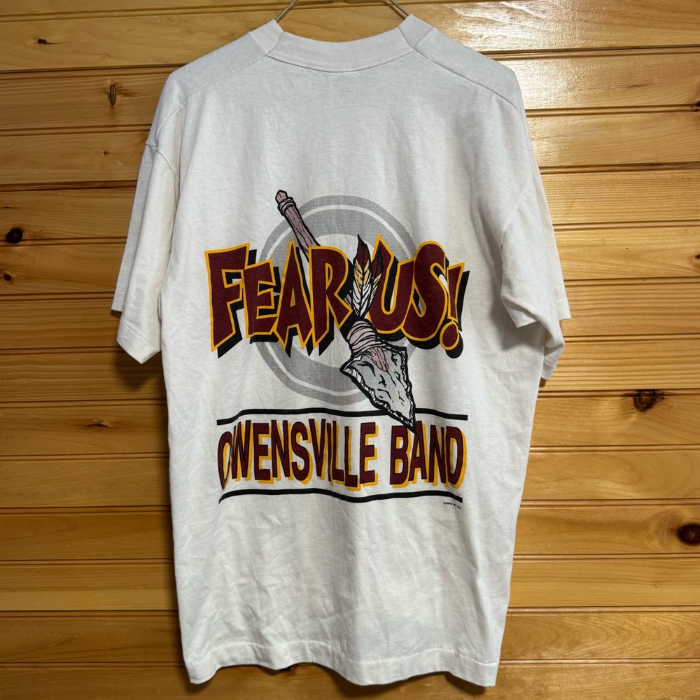 Vintage Owensville Middle School Band Free Us Single Stitch 1997 White Tee XL